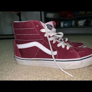 High top Burgundy vans